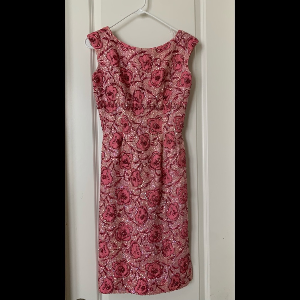 VTG Saks Fifth Avenue Embellished 🤩 Floral Dress